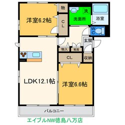 ベレオ新蔵の物件間取画像